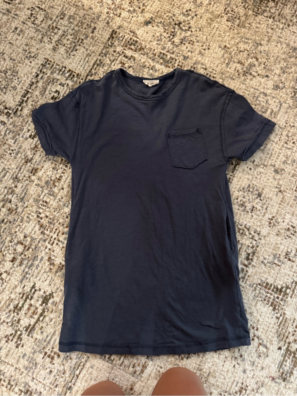 Women’s Navy Pocket Crewneck T-Shirt Dress